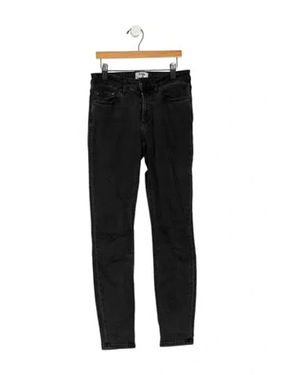 Pre-owned Acne Studios High-rise Skinny Leg Jeans In Black