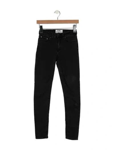 Pre-owned Acne Studios High-rise Skinny Leg Jeans In Black
