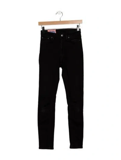 Pre-owned Acne Studios High-rise Skinny Leg Jeans In Black