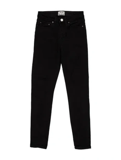 Pre-owned Acne Studios High-rise Skinny Leg Jeans In Black