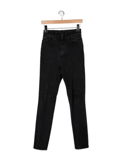 Pre-owned Acne Studios High-rise Skinny Leg Jeans In Black