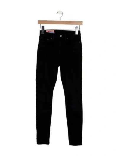 Pre-owned Acne Studios High-rise Skinny Leg Jeans In Black