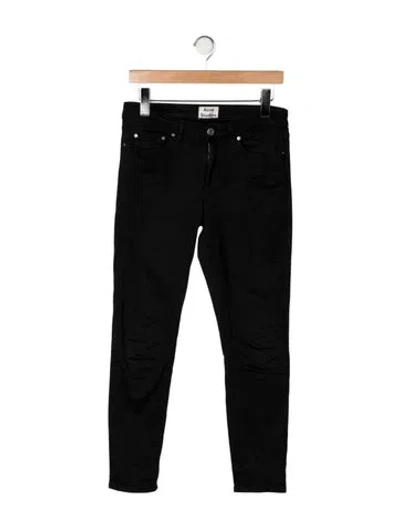 Pre-owned Acne Studios High-rise Skinny Leg Jeans In Black