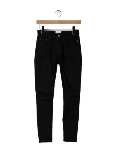 Pre-owned Acne Studios High-rise Skinny Leg Jeans In Black