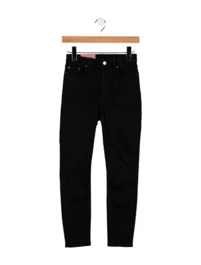Pre-owned Acne Studios High-rise Skinny Leg Jeans In Black