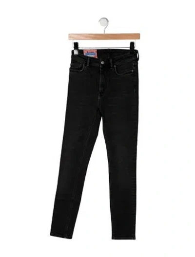 Pre-owned Acne Studios High-rise Skinny Leg Jeans In Black