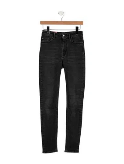 Pre-owned Acne Studios High-rise Skinny Leg Jeans In Black