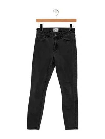 Pre-owned Acne Studios High-rise Skinny Leg Jeans In Black