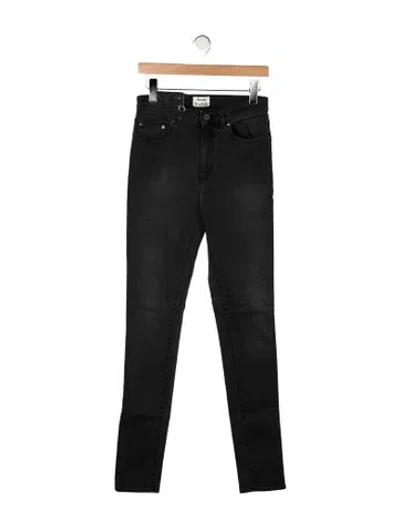 Pre-owned Acne Studios High-rise Skinny Leg Jeans In Black