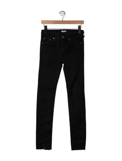 Pre-owned Acne Studios High-rise Skinny Leg Jeans In Black