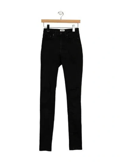 Pre-owned Acne Studios High-rise Skinny Leg Jeans In Black