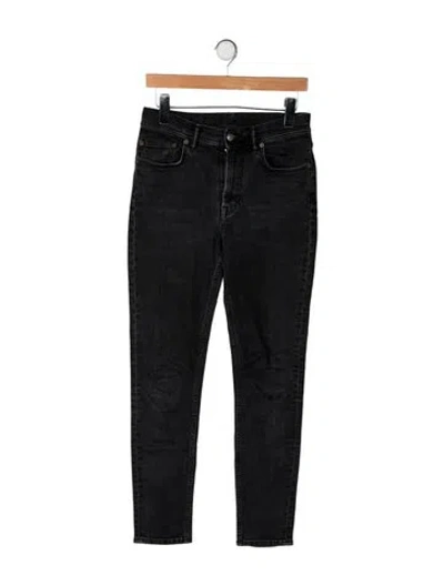 Pre-owned Acne Studios High-rise Skinny Leg Jeans In Black