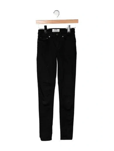 Pre-owned Acne Studios High-rise Skinny Leg Jeans In Black