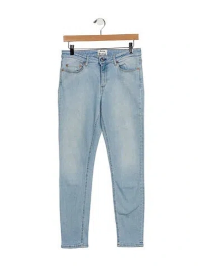 Pre-owned Acne Studios High-rise Skinny Leg Jeans In Blue