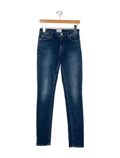 Pre-owned Acne Studios High-rise Skinny Leg Jeans In Blue