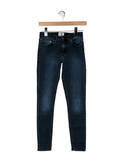Pre-owned Acne Studios High-rise Skinny Leg Jeans In Blue