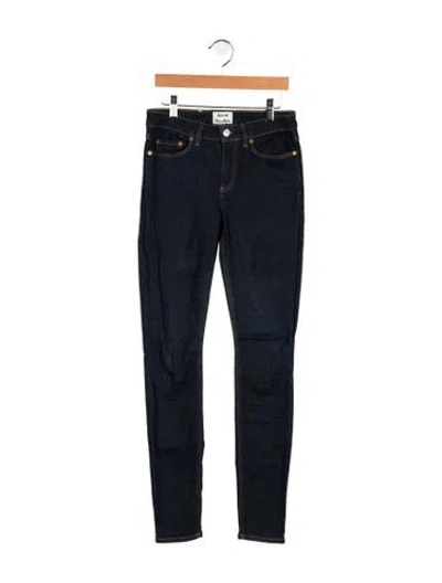 Pre-owned Acne Studios High-rise Skinny Leg Jeans In Blue