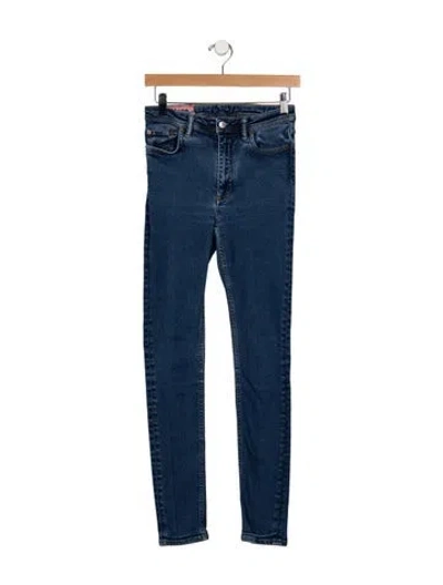 Pre-owned Acne Studios High-rise Skinny Leg Jeans In Blue