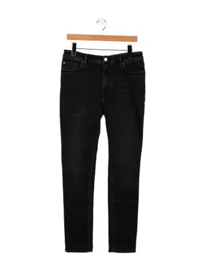 Pre-owned Acne Studios High-rise Straight Leg Jeans In Black