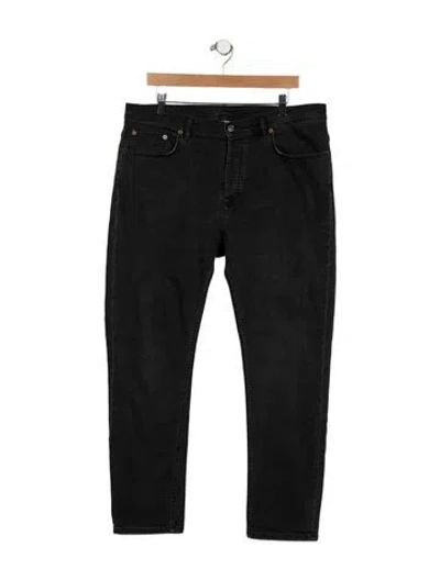 Pre-owned Acne Studios High-rise Straight Leg Jeans In Black