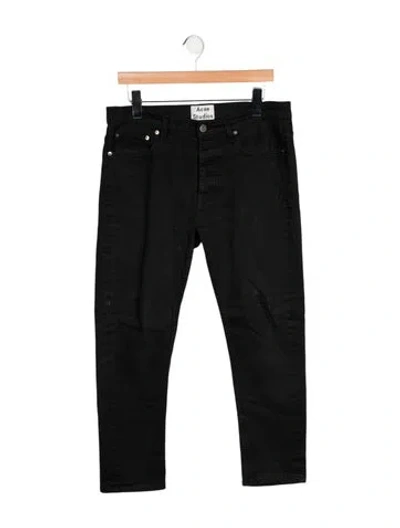 Pre-owned Acne Studios High-rise Straight Leg Jeans In Black