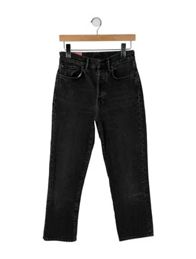 Pre-owned Acne Studios High-rise Straight Leg Jeans In Black