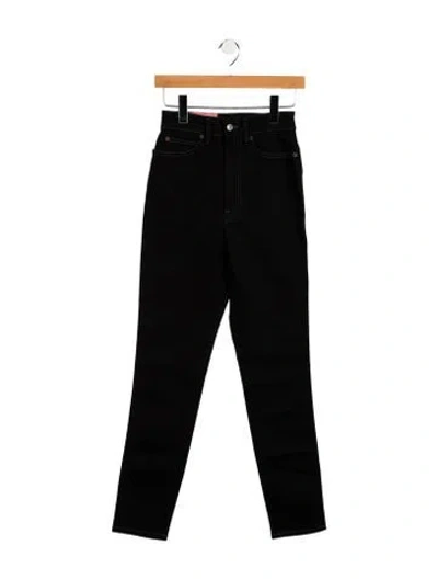 Pre-owned Acne Studios High-rise Straight Leg Jeans In Black