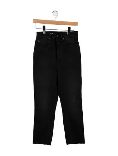 Pre-owned Acne Studios High-rise Straight Leg Jeans In Black