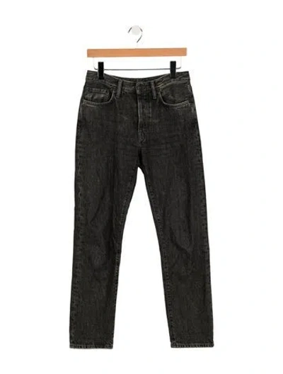 Pre-owned Acne Studios High-rise Straight Leg Jeans In Black
