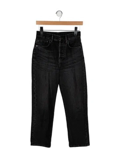 Pre-owned Acne Studios High-rise Straight Leg Jeans In Black