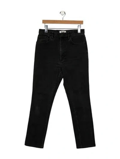 Pre-owned Acne Studios High-rise Straight Leg Jeans In Black