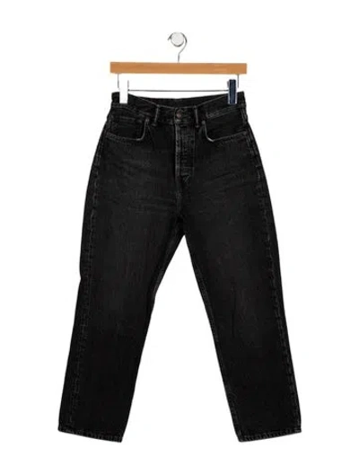 Pre-owned Acne Studios High-rise Straight Leg Jeans In Black