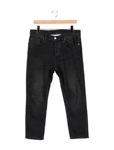 Pre-owned Acne Studios High-rise Straight Leg Jeans In Black