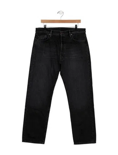 Pre-owned Acne Studios High-rise Straight Leg Jeans In Black