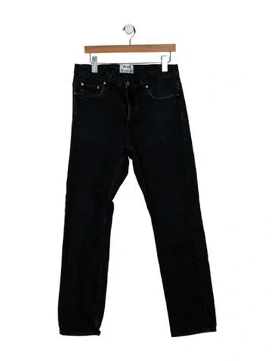 Pre-owned Acne Studios High-rise Straight Leg Jeans In Black