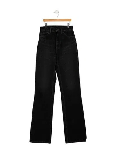 Pre-owned Acne Studios High-rise Straight Leg Jeans In Black