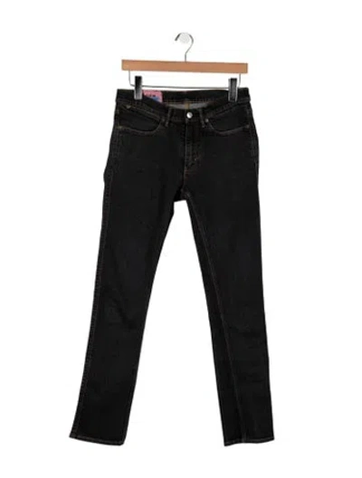 Pre-owned Acne Studios High-rise Straight Leg Jeans In Black