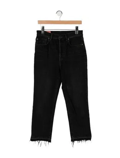 Pre-owned Acne Studios High-rise Straight Leg Jeans In Black