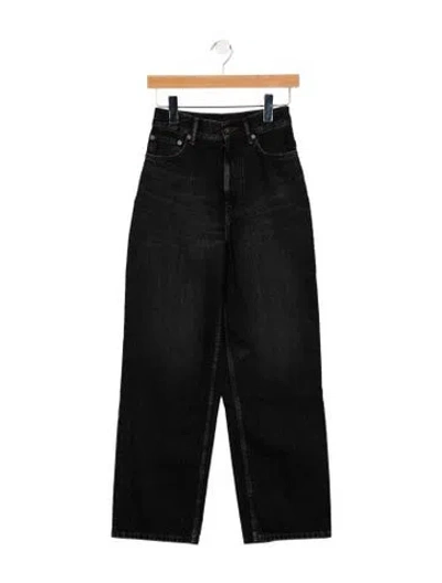 Pre-owned Acne Studios High-rise Straight Leg Jeans In Black