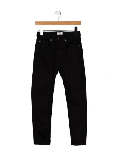 Pre-owned Acne Studios High-rise Straight Leg Jeans In Black