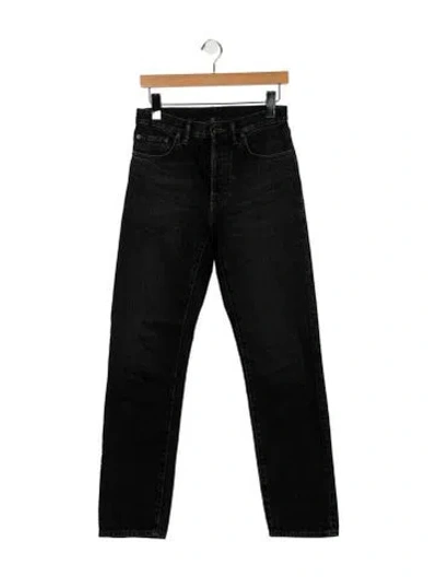 Pre-owned Acne Studios High-rise Straight Leg Jeans In Black