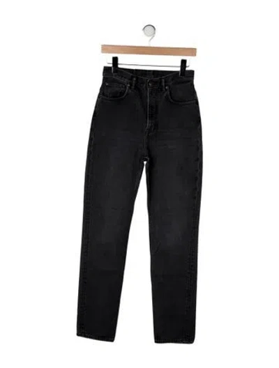 Pre-owned Acne Studios High-rise Straight Leg Jeans In Black