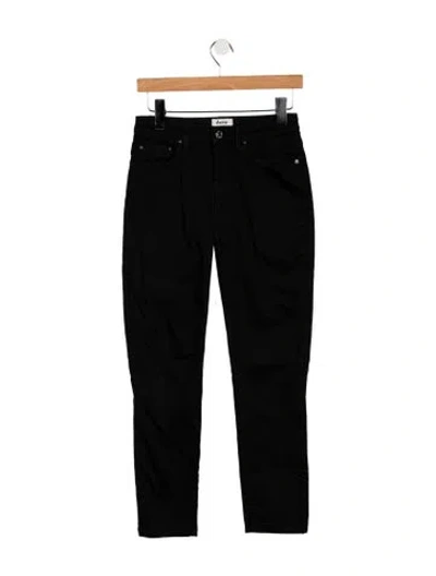 Pre-owned Acne Studios High-rise Straight Leg Jeans In Black