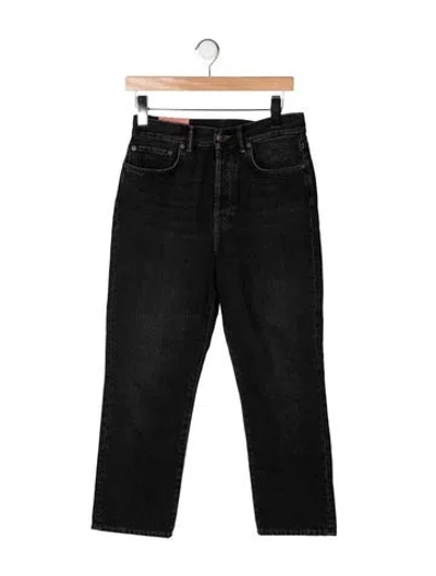 Pre-owned Acne Studios High-rise Straight Leg Jeans In Black