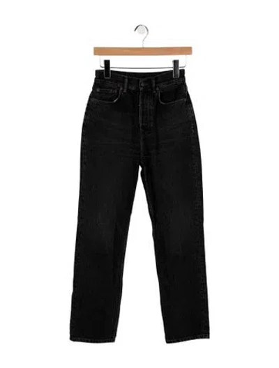 Pre-owned Acne Studios High-rise Straight Leg Jeans In Black