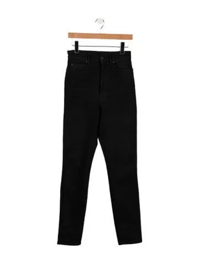 Pre-owned Acne Studios High-rise Straight Leg Jeans In Black
