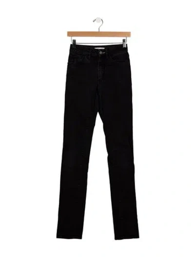 Pre-owned Acne Studios High-rise Straight Leg Jeans In Black