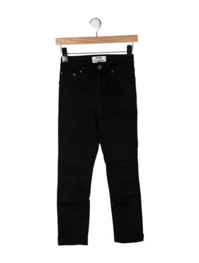 Pre-owned Acne Studios High-rise Straight Leg Jeans In Black