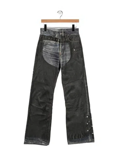 Pre-owned Acne Studios High-rise Straight Leg Jeans In Black
