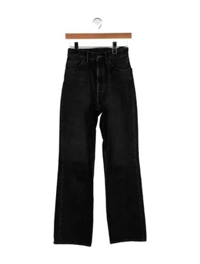 Pre-owned Acne Studios High-rise Straight Leg Jeans In Black